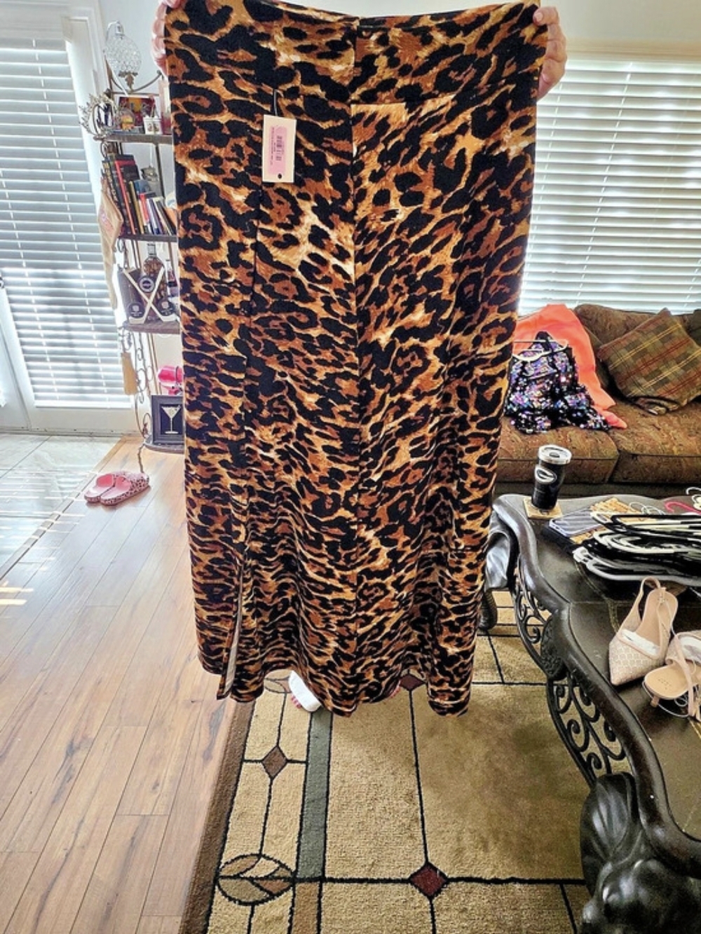 Zac & Rachel Animal Print Maxi Skirt Size 2X Like New